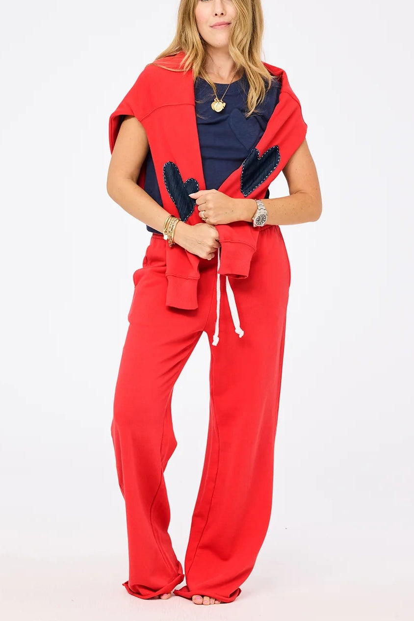 Weekend Barb Sweatpant- Poppy Red