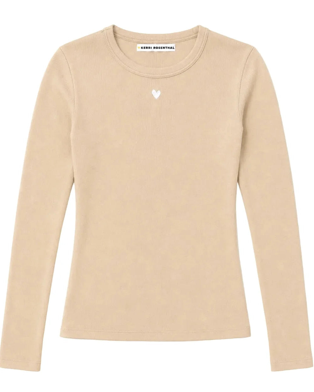 KR Long Sleeve Rib Tee in Camel