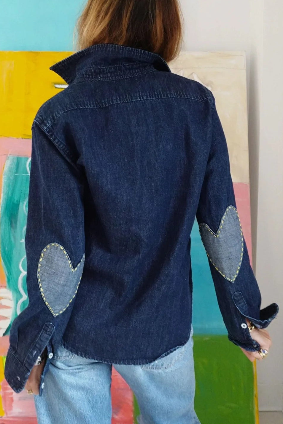 Keaton Denim Shirt in Dark Rinse