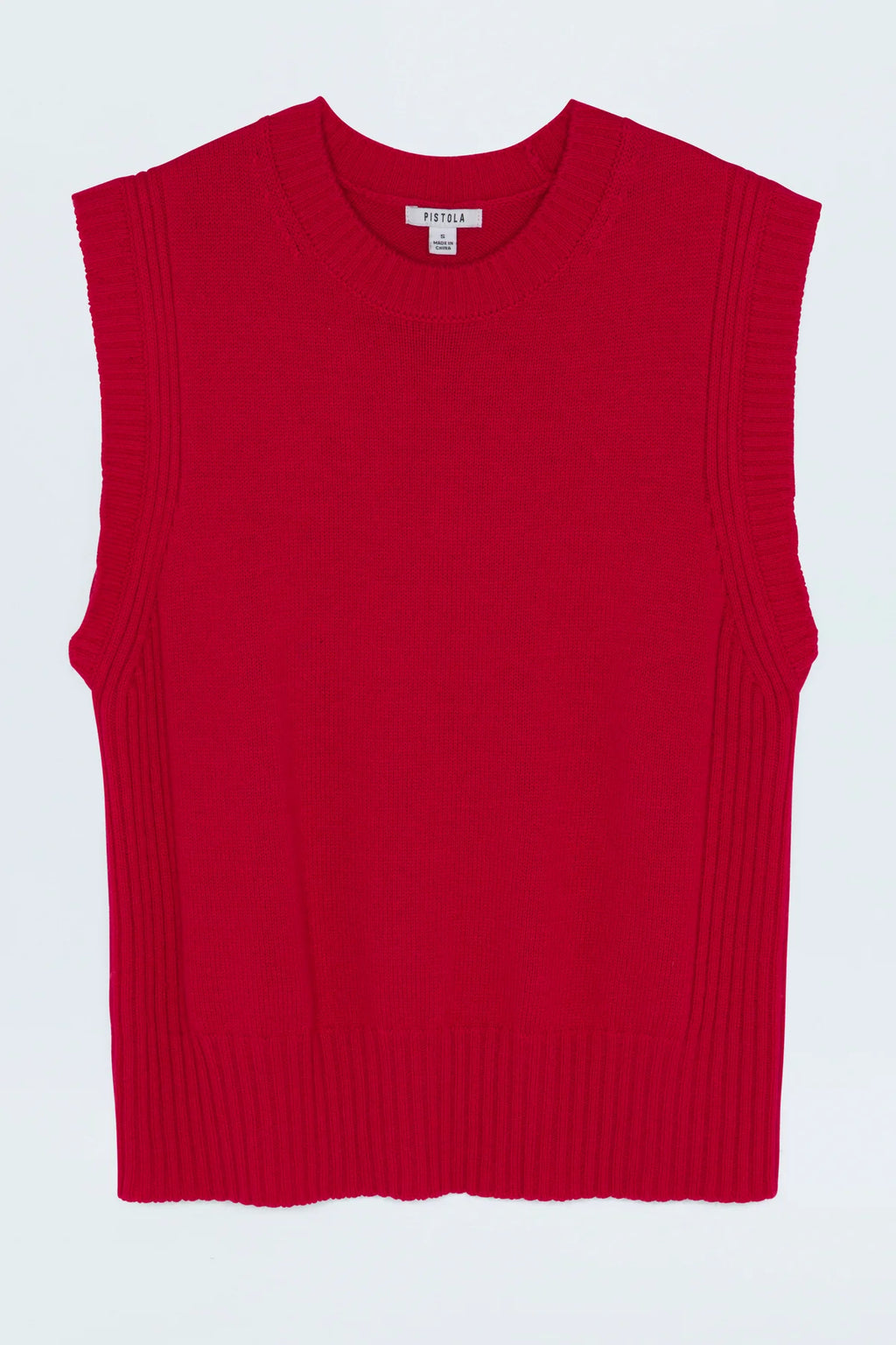 Leandra Sweater Vest- Ruby