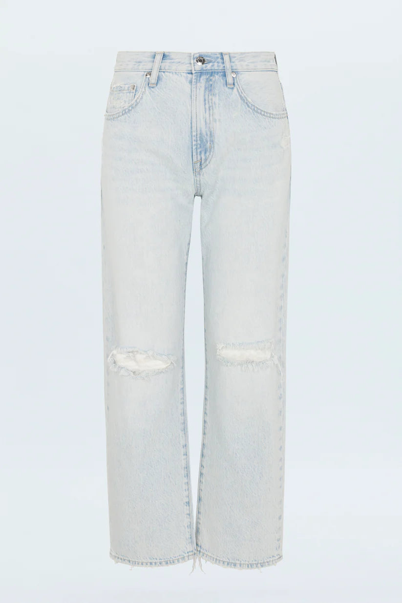 Lexi Bowed Leg Jeans- Solstice Distressed