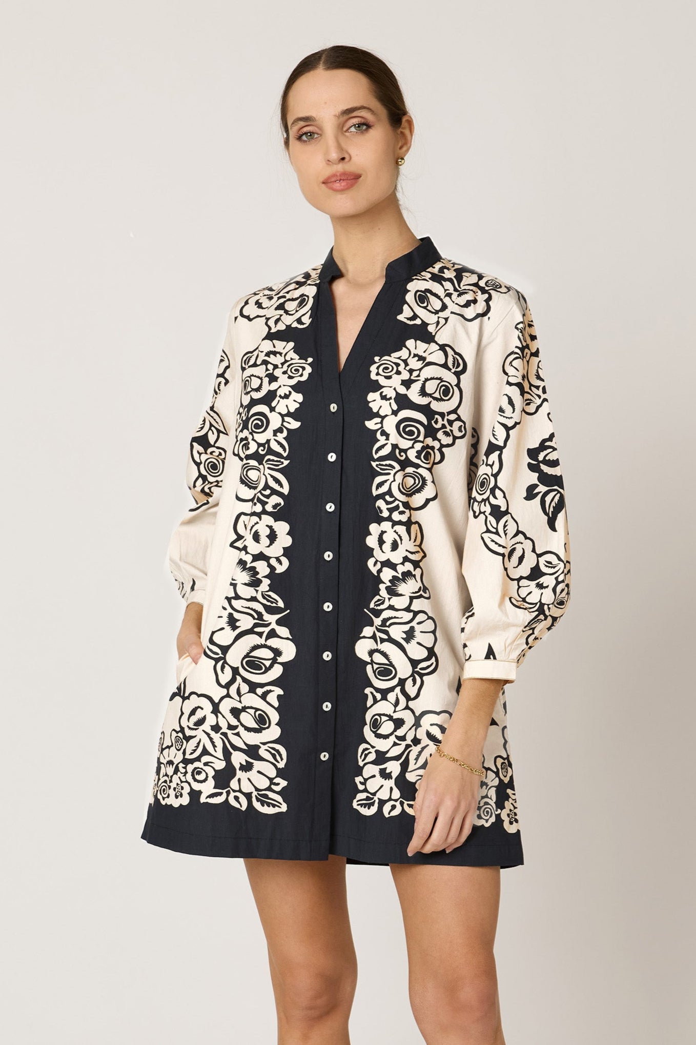 Lilian Mini Dress- Botanico Print