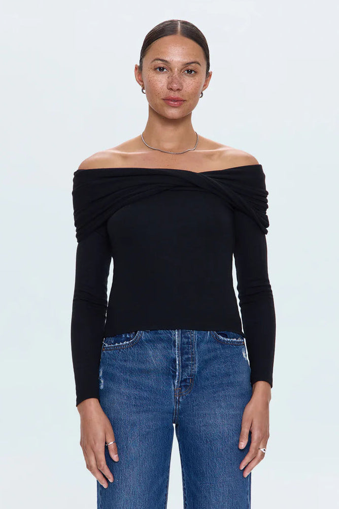 Lyra Off The Shoulder Top- Noir