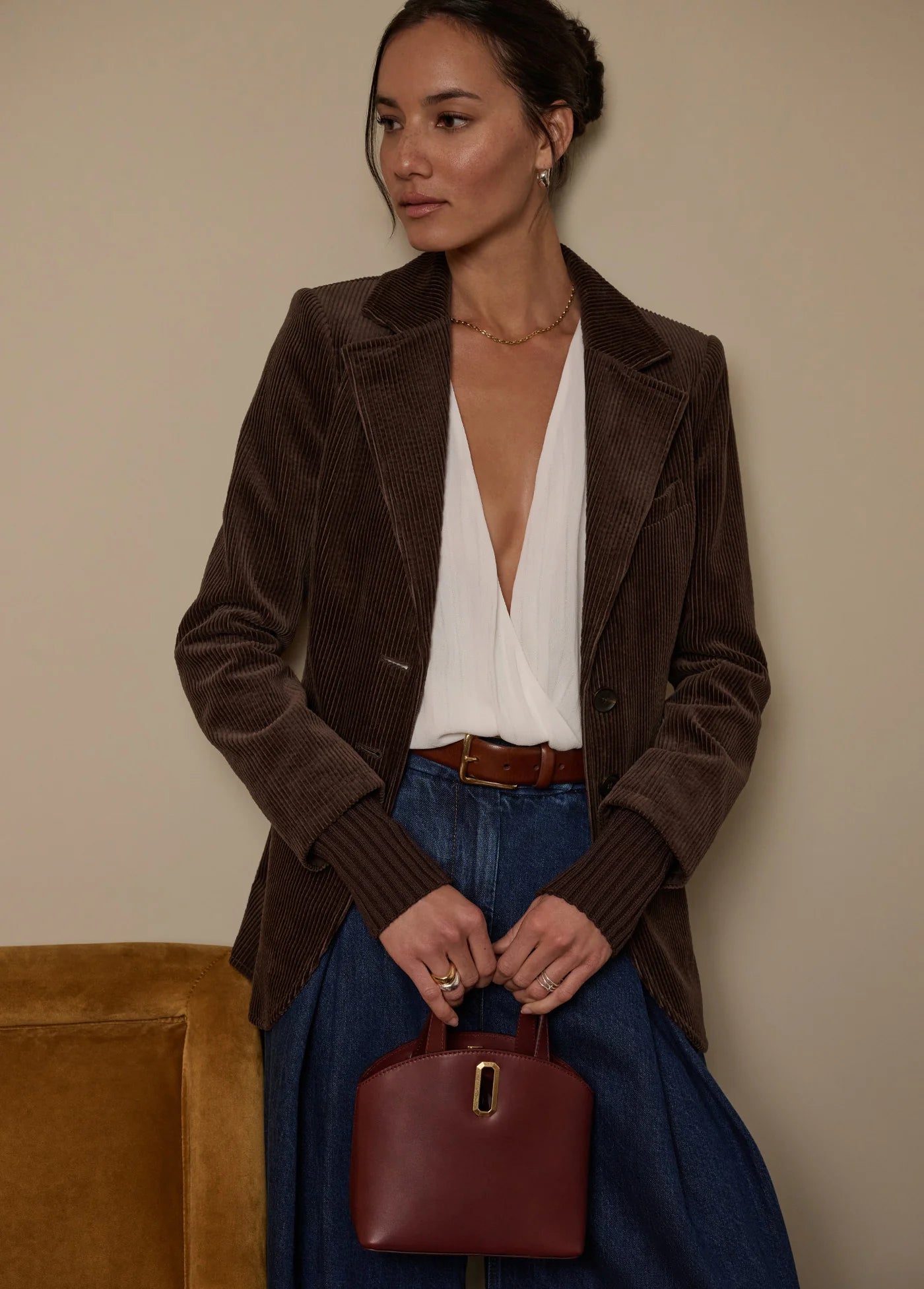 The Cord City Blazer- Espresso