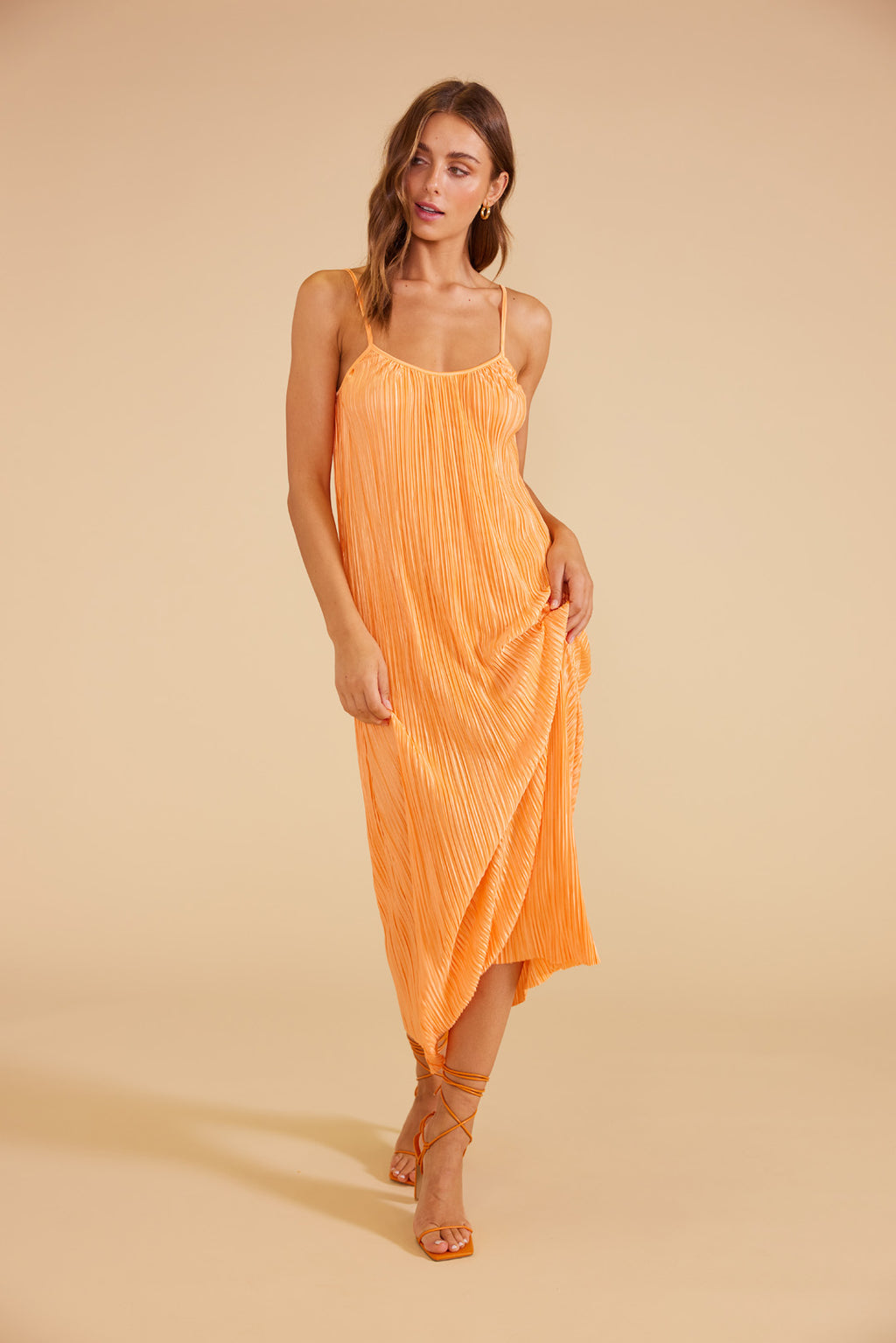 Livia Midi Dress- Orange