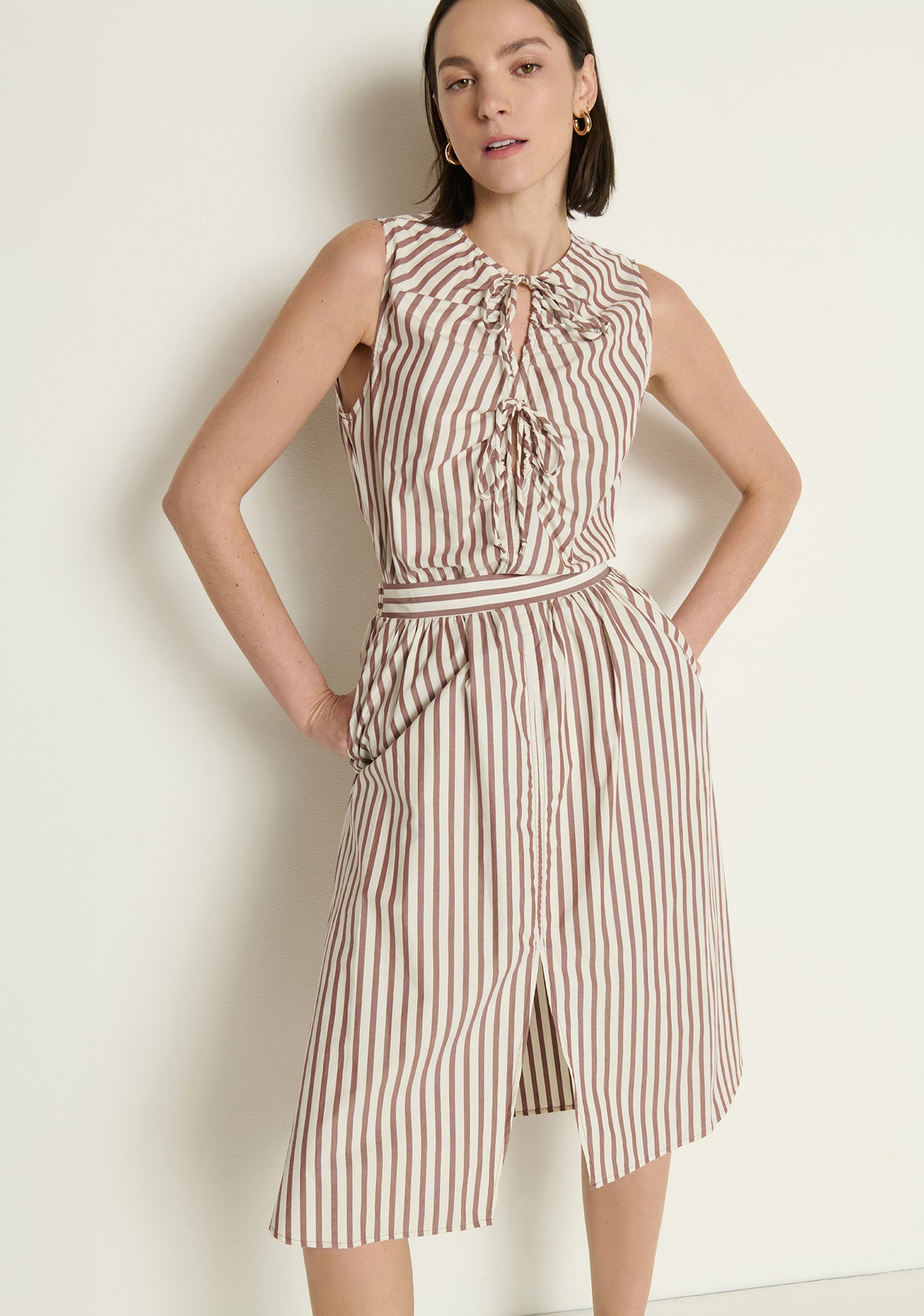 Tatiana Skirt- Sable Stripe