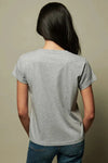 Goldie Boxy Crew Tee- Heather Grey