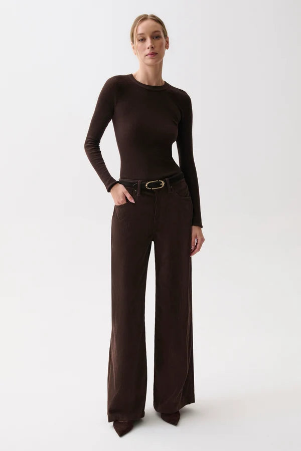 Jadyn Low Slung Palazzo in Mocha