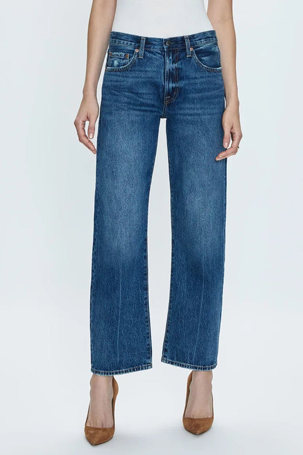 Lexi Mid-Rise Bowed Leg Jeans- Artisan