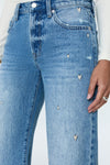 Lexi Barrel Jeans with Embroidered Hearts- Confetti Vintage