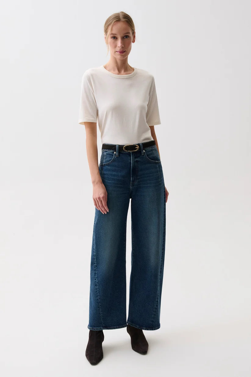 Kyra Ankle High Rise Bowed Wide Leg- Cosmic