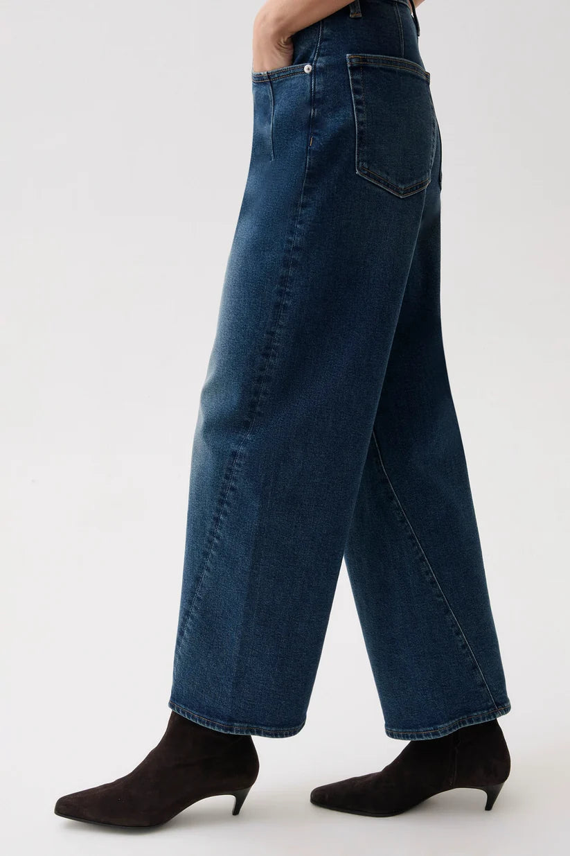 Kyra Ankle High Rise Bowed Wide Leg- Cosmic
