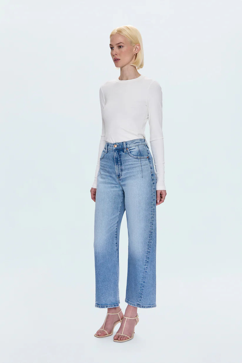 Kyra Bowed Ankle Pant- Terrace