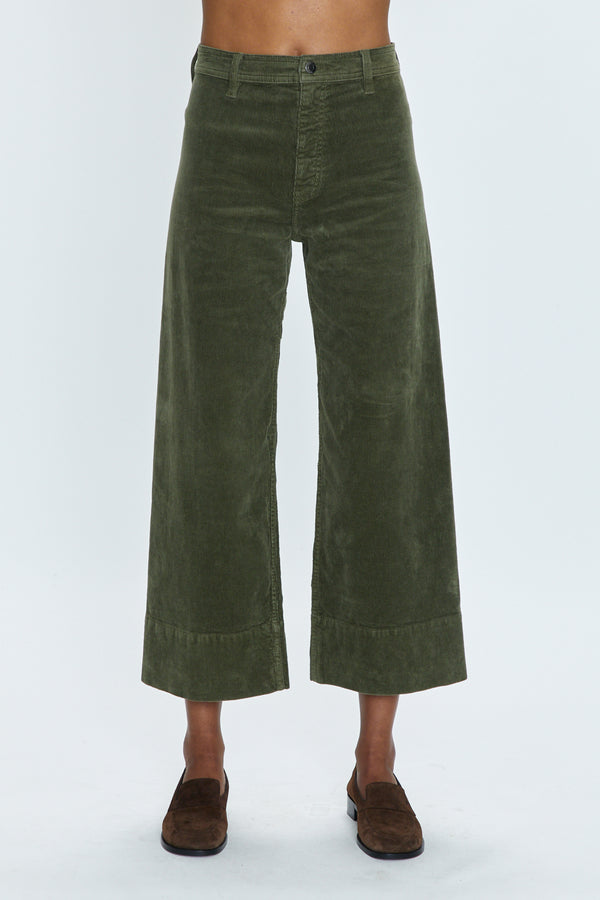 Penny Crop High Rise Wide Leg- Martini Corduroy