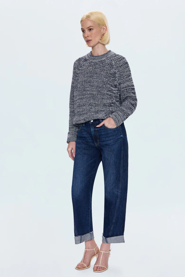 Kacey Mid-Rise Cuffed Straight Jeans- Cultivate