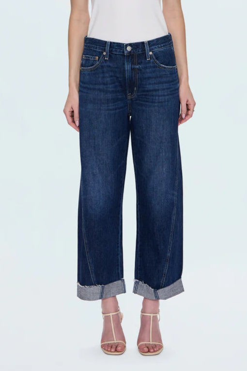 Kacey Mid-Rise Cuffed Straight Jeans- Cultivate