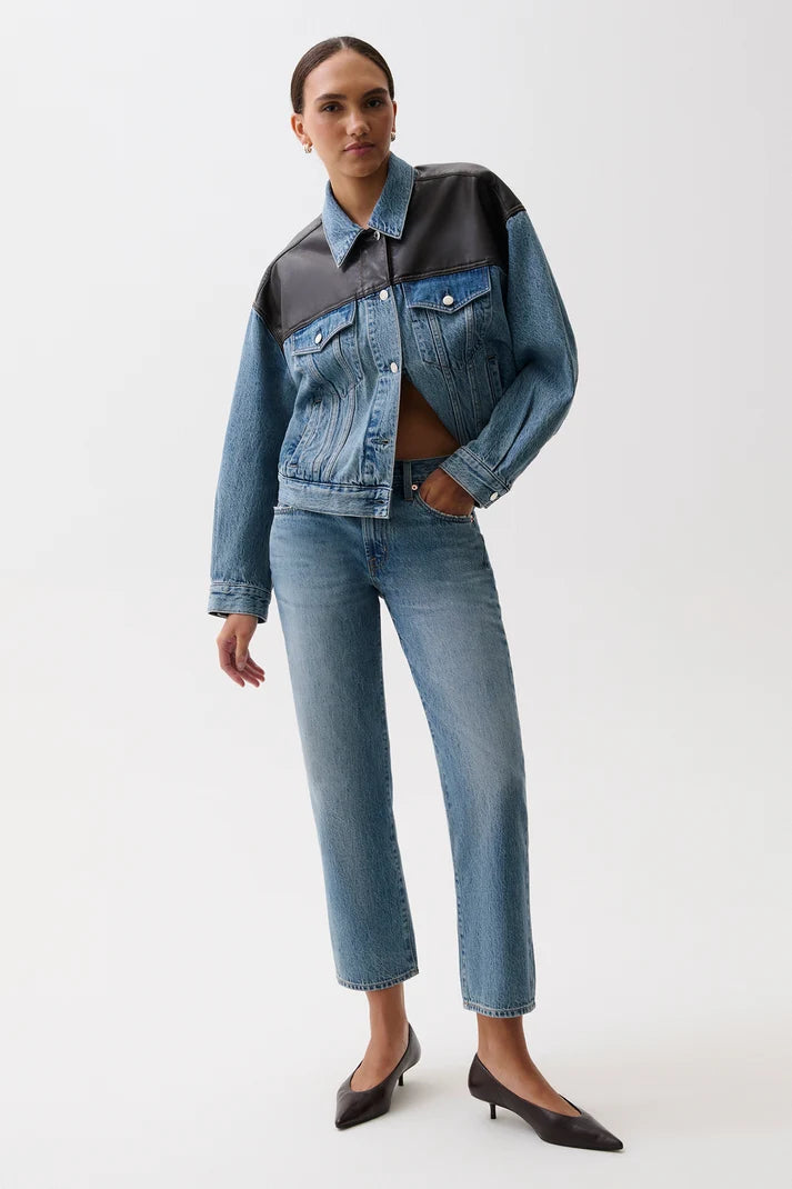 Issa Ankle Mid Rise Relaxed Straight in Metropolis