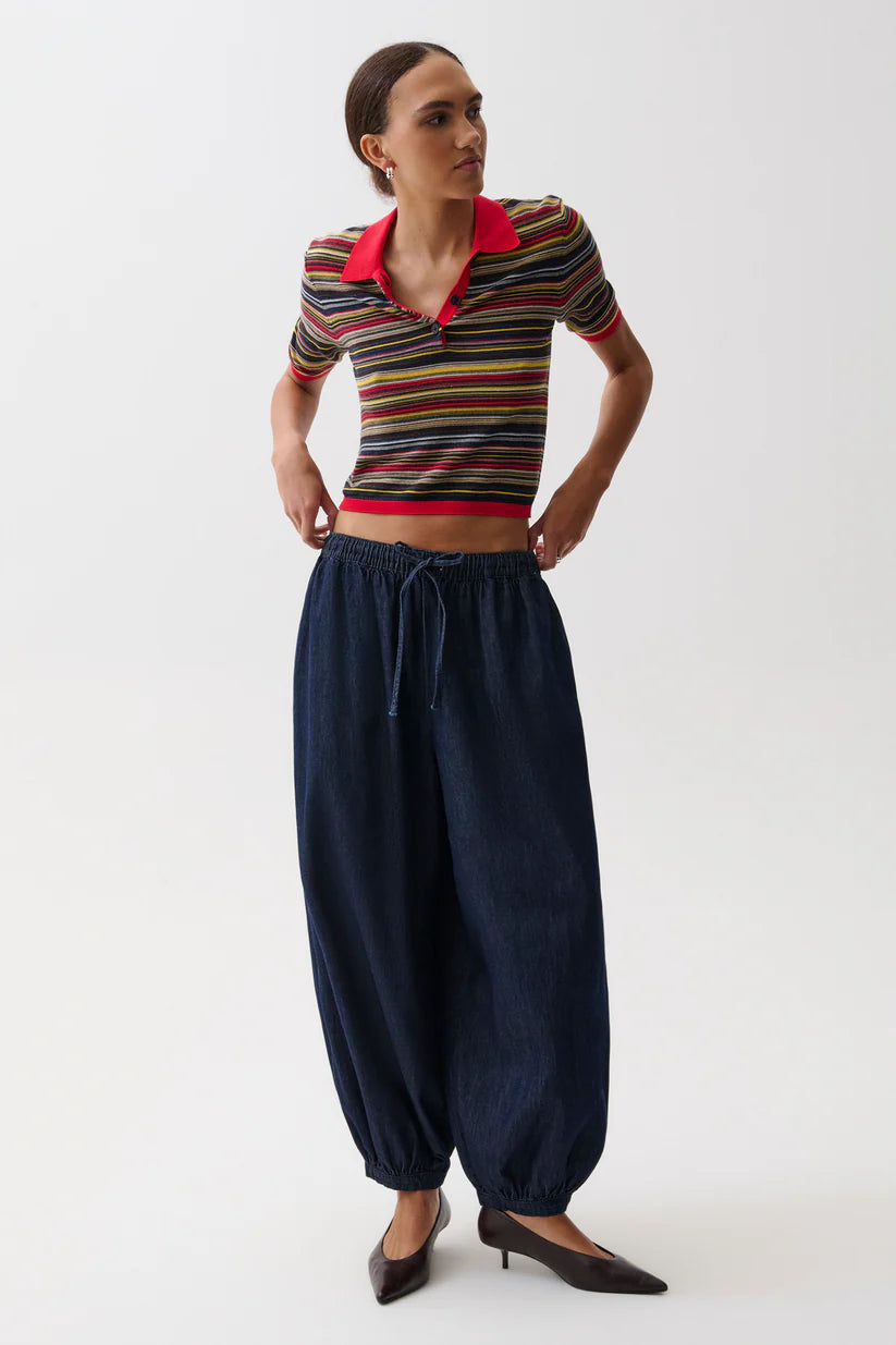 Freya Pull On Harlem Pant- Celeste