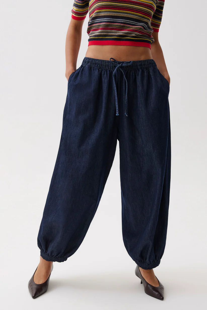 Freya Pull On Harlem Pant- Celeste