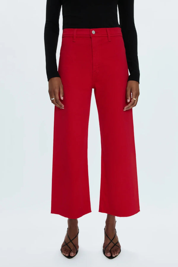 Penny Crop Wide Leg- Ruby