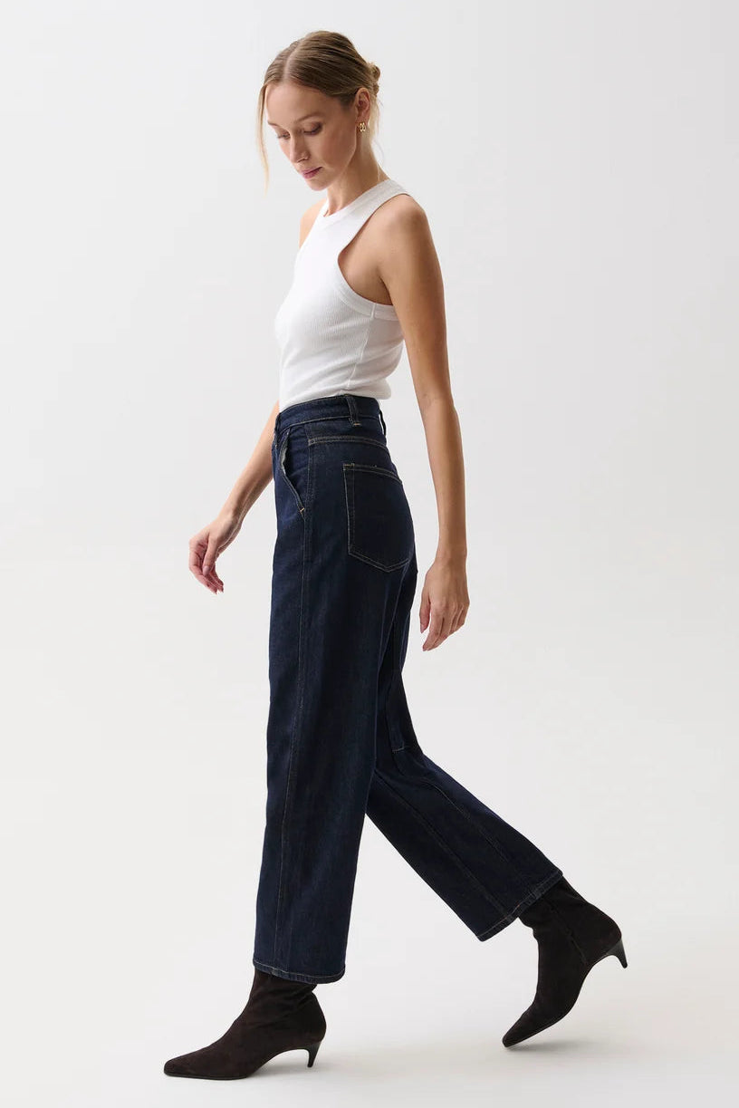 Beau Seamed Crescent Raw Jean-Nightfall
