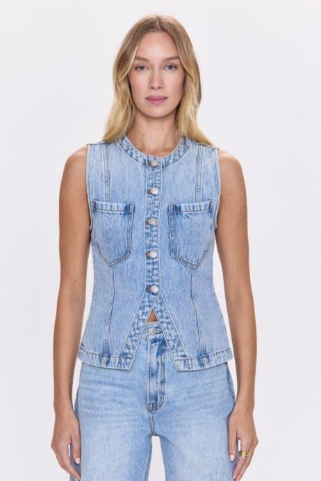 Gia Denim Vest- Gaze