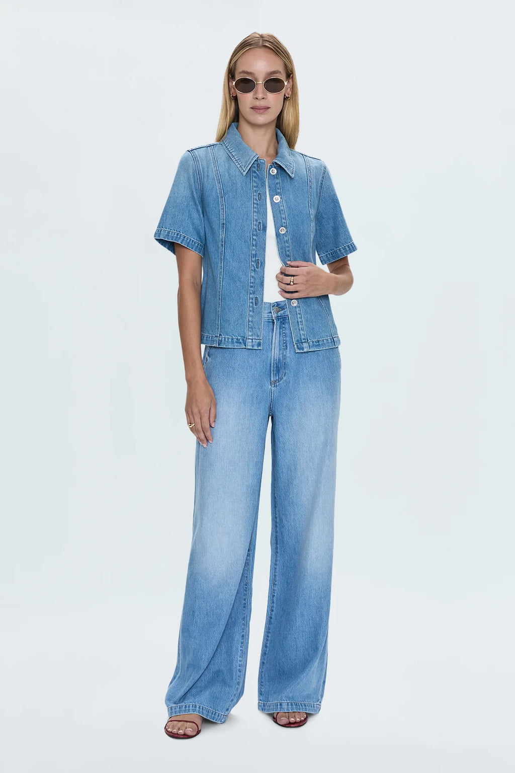 Cyndi Denim Button-Down—Palo Alto