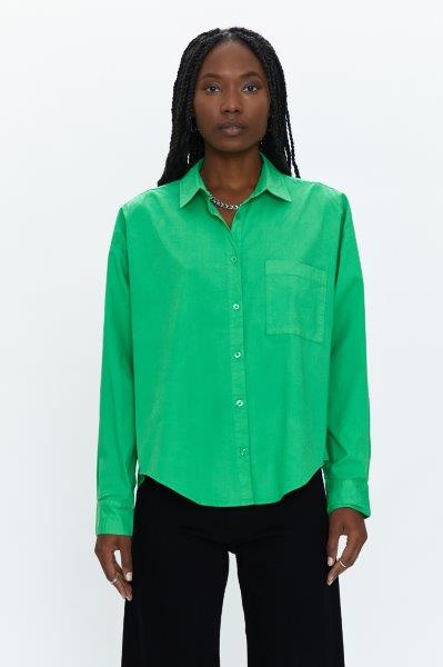 Sloane Button-Down- Green Apple