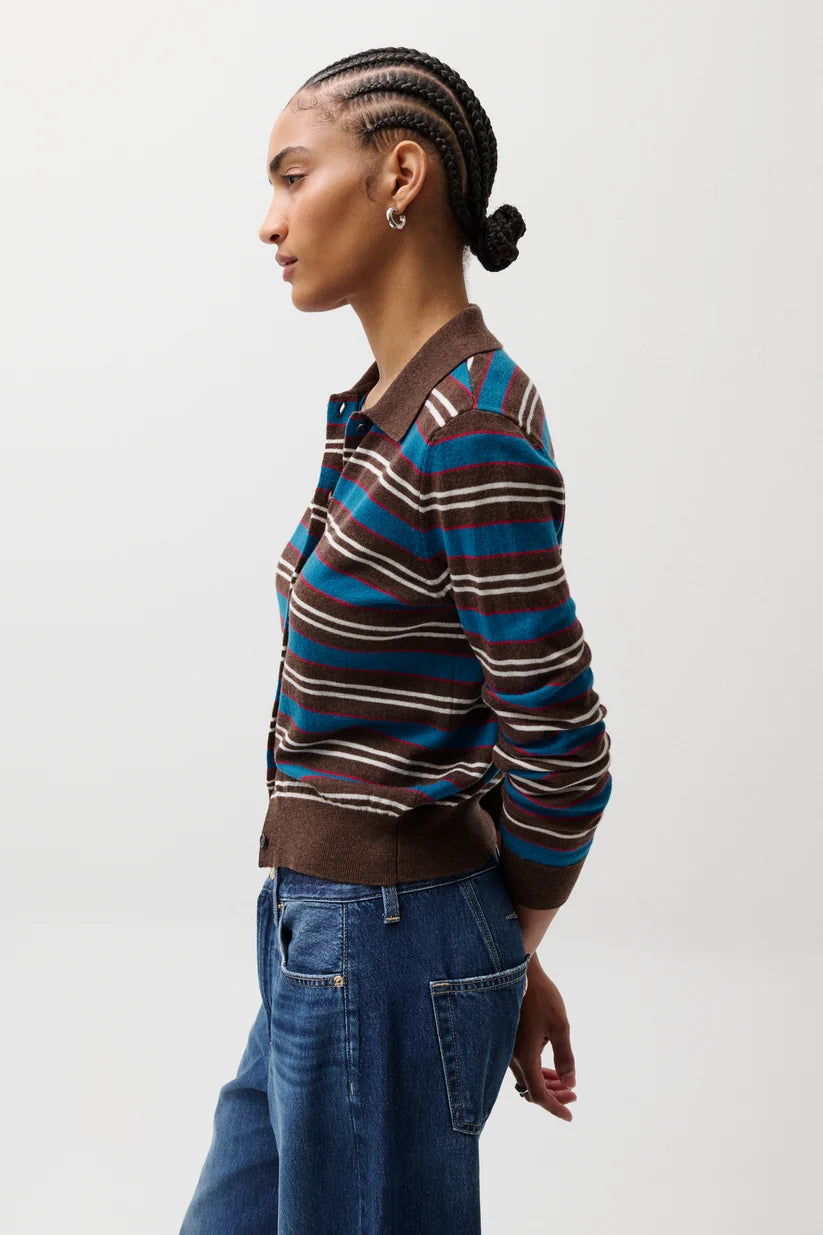 Lyvia Long Sleeve Merino Polo Cardigan
