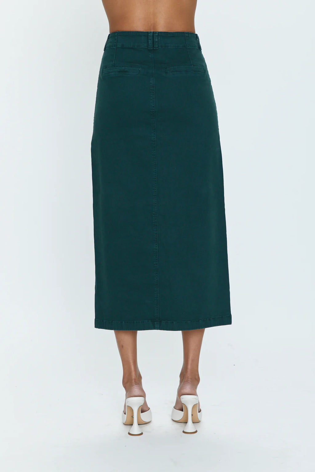 Pamela Midi Skirt- Pine Green