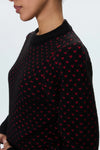 Coco Puff Sleeve Heart Sweater- Amour