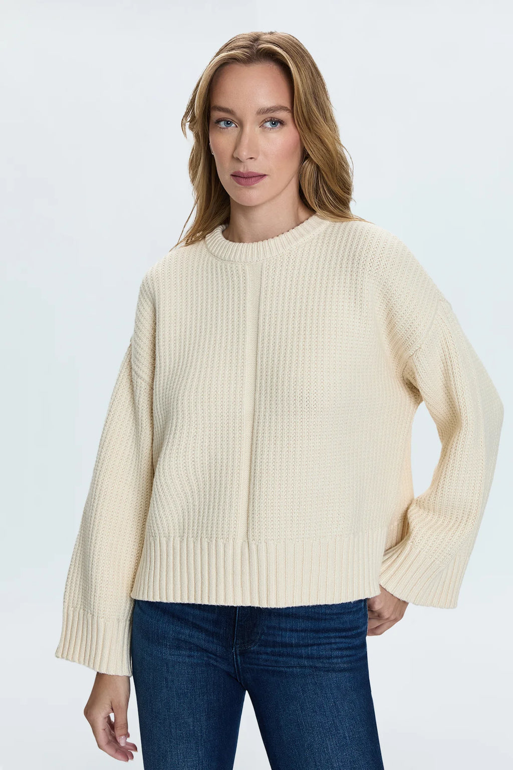 Leigh Relaxed Fit Sweater- Ivory