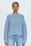 Adina Ribbed Sweater- Soft Mist Blue