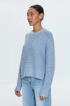 Adina Ribbed Sweater- Soft Mist Blue