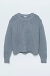 Adina Ribbed Sweater- Soft Mist Blue