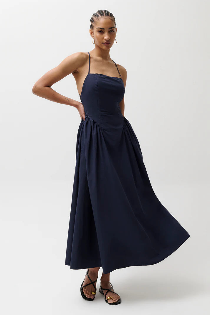 Sadee Open Back Dress- Navy Ship