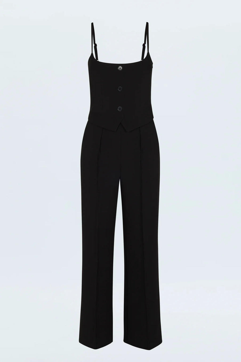 Marcia Wide Leg Pantsuit- Black