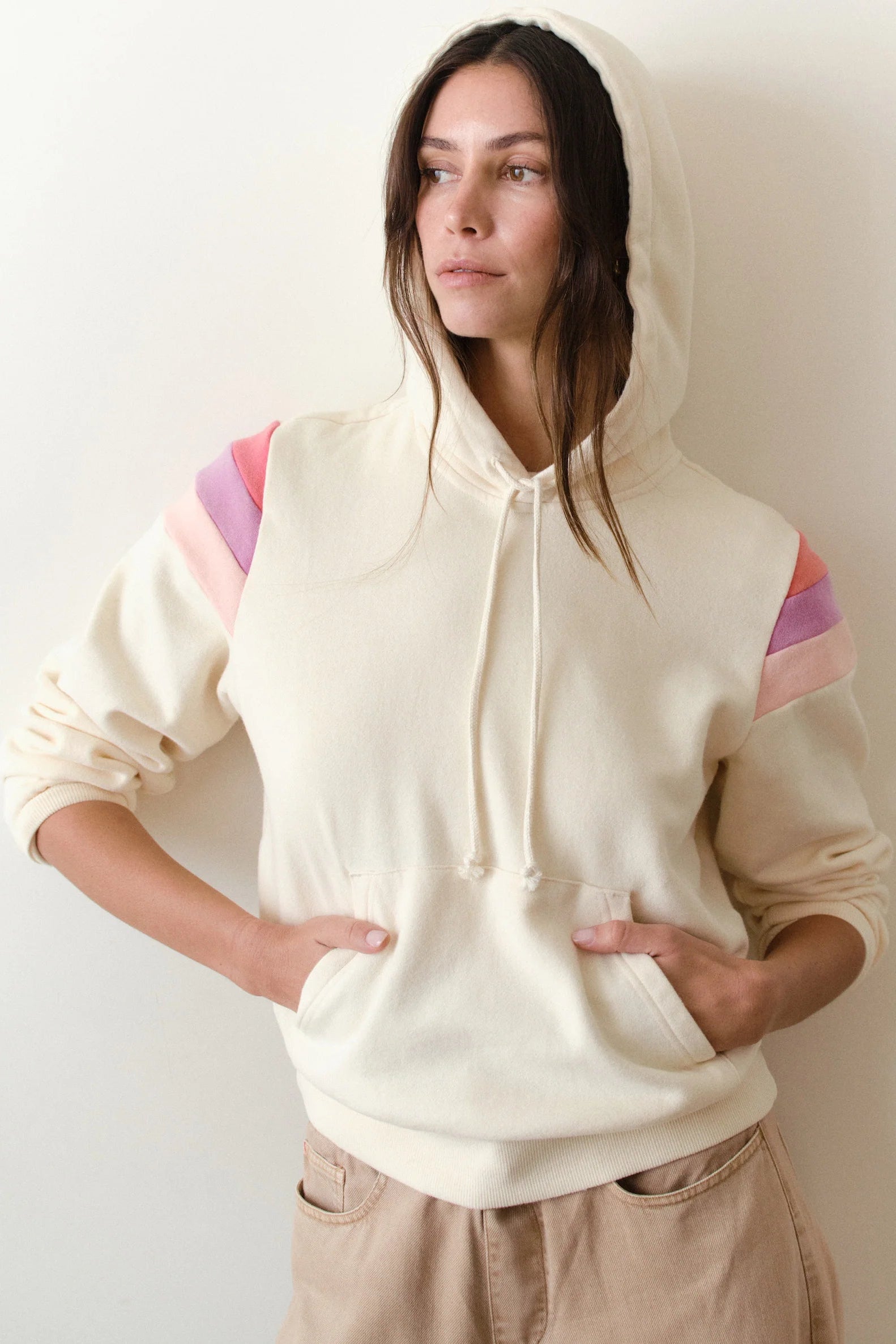 Cloud 9 Fleece Banks Hoodie- Antique White