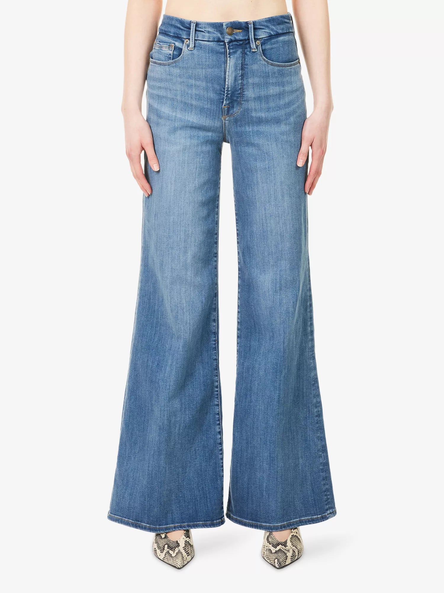 Good Waist Palazzo Jeans- Indigo 1154