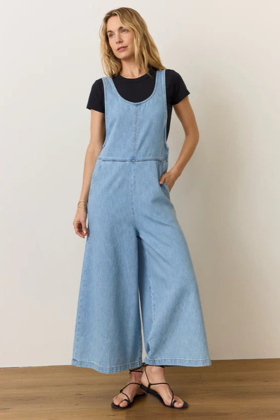 Layla Denim Overalls- Light Wash