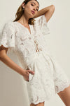 Rosalyn Tie Front Top- White