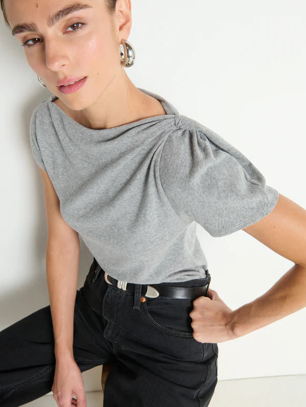 Rosie Knot Top- Heather Grey