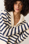 Montecito Quarter Zip Sweater- Coastal Navy