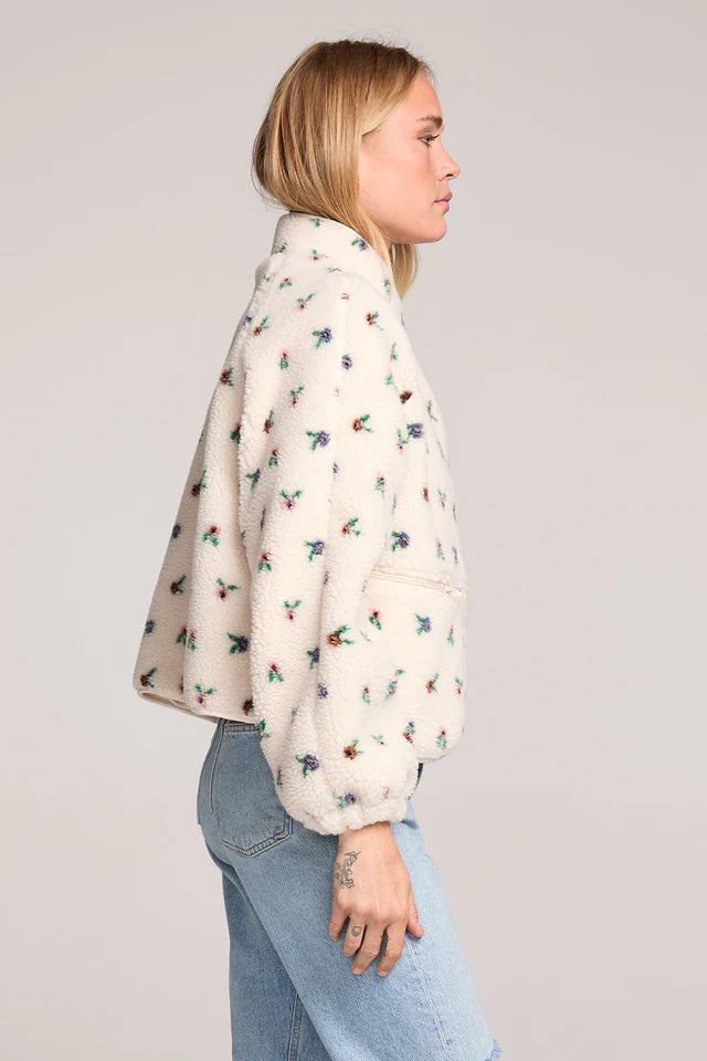 Deeda Fleece Jacket- Natural Floral
