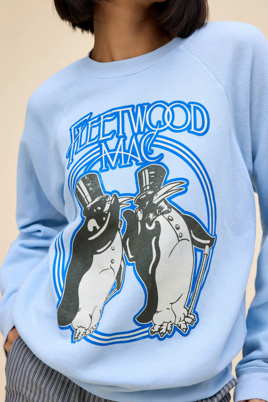Fleetwood Mac Penguins Vintage Sweatshirt- Powder Blue