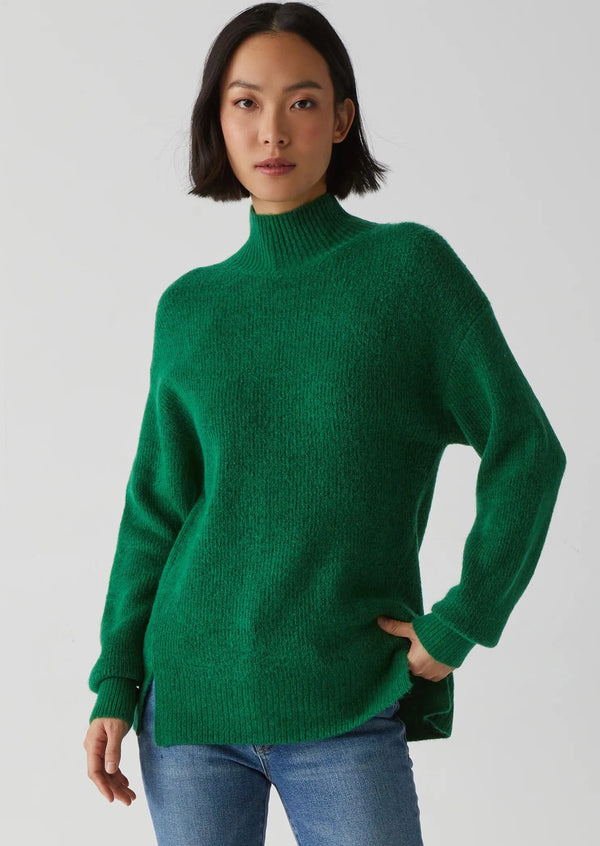Zion Mock Neck Pullover- Beetle