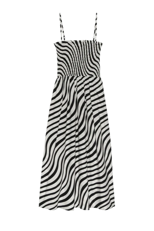 Sibelle Smocked Dress- Swirl Print