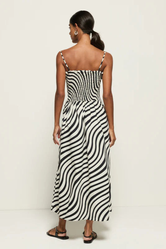 Sibelle Smocked Dress- Swirl Print