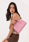 Floria Vegan Leather Satchel- Petal Pink