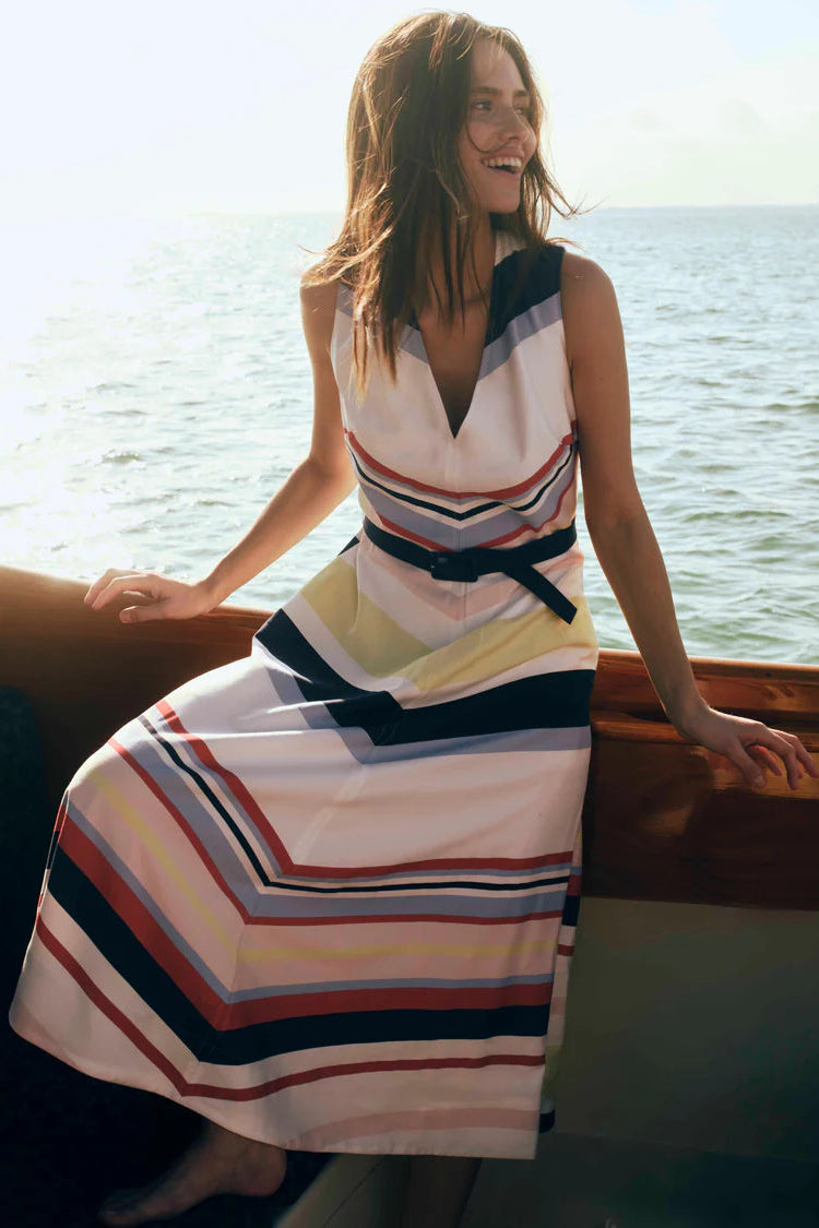 Monica Dress- Nantucket Stripe